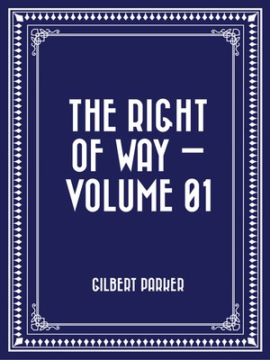 cover image of The Right of Way — Volume 01